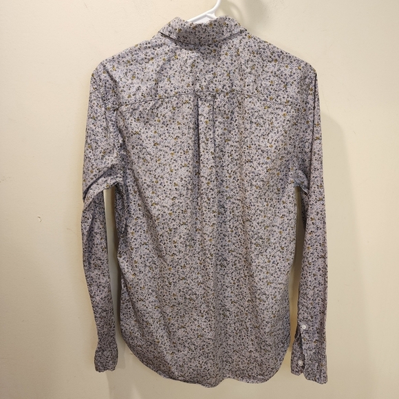 GAP Men's Floral Long Sleeves cotton Button Down Shirt size S - Picture 9 of 13